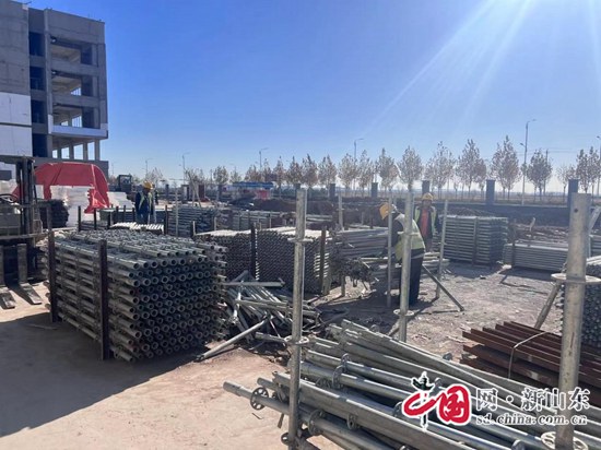 青岛胶州：中远海运空运山东物流总部基地项目有序施工(图2)