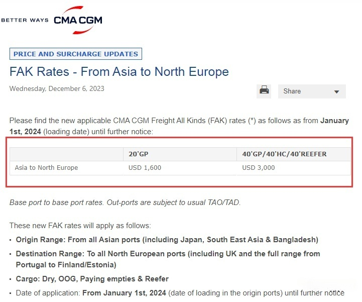 Im（中国体育）：马士基航运专线日起费率大涨_国际物流运费查询_箱讯科技(图2)